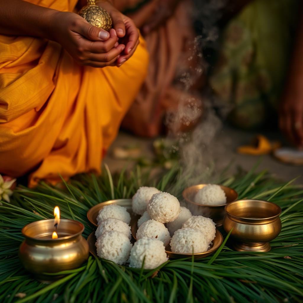 ಪಿಂಡಪ್ರದಾನ ನಡೆಯುತ್ತಿರುವ ಚಿತ್ರ